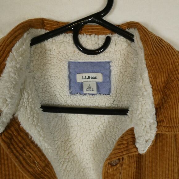 LL Bean Comfort Corduroy Shearling Lined Barn Coat - Picture 3 of 7